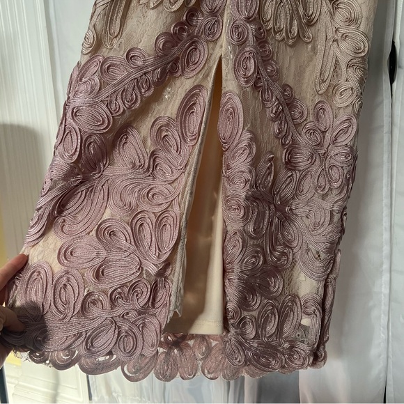 Anthropologie BHLDN JS Collection Soutache Santiago Dress Pink Mauve Sz 4 - Picture 6 of 11